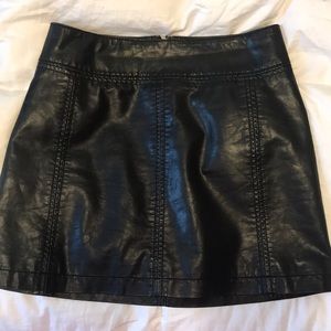 Free People Vegan Leather Skirt size 0